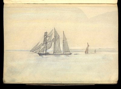 Paysage marin, carnet de croquis - John Everett