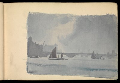 Paysage marin, carnet de croquis - John Everett