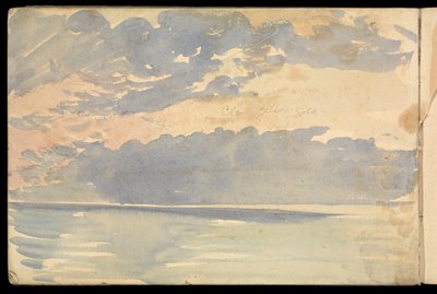 Paysage marin, carnet de croquis - John Everett