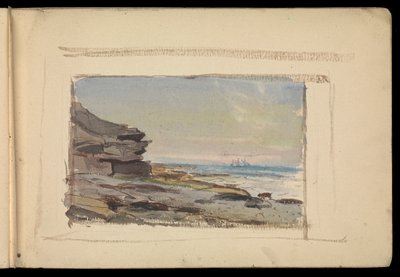 Paysage marin, carnet de croquis - John Everett