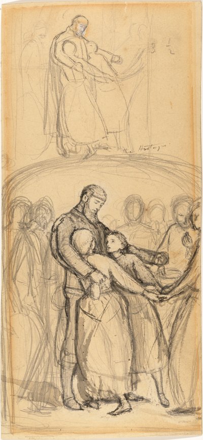 Une étude pour "La rançon" - John Everett Millais
