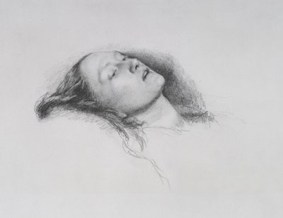 Elizabeth Siddal : Étude pour "Ophelia" - John Everett Millais