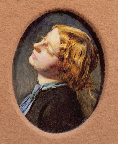 Tête de Mariana, étude pour Mariana dans la Grange Moated - John Everett Millais