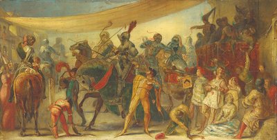 Chevaliers se préparant pour un tournoi - John Everett Millais