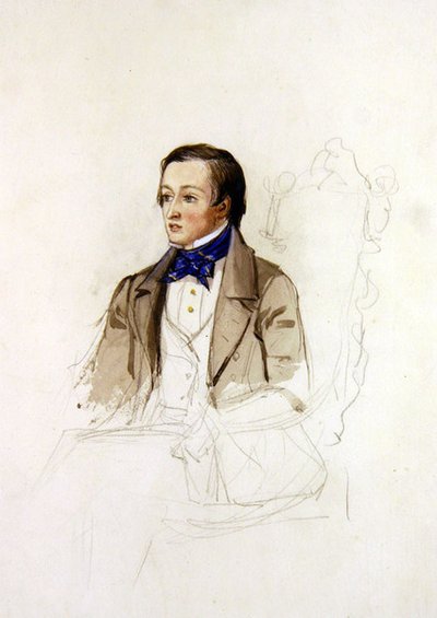 Étude pour le portrait de R. Stephens du Merton College, Oxford, vers 1850 - John Everett Millais