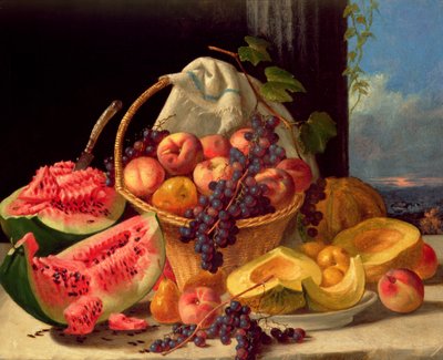 Nature morte aux fruits (huile sur toile) - John F. Francis