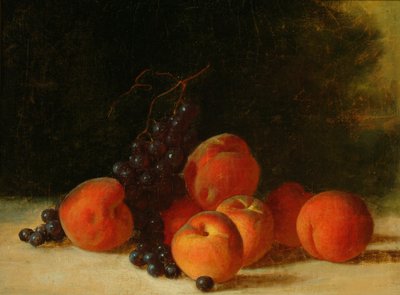 Nature morte avec raisins et pêches, vers 1845 - John F. Francis