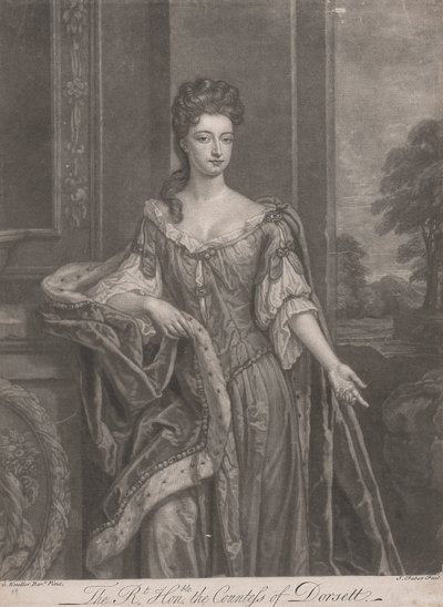 Beautés de Hampton Court : La très honorable Mary, comtesse de Dorset - John Faber the younger