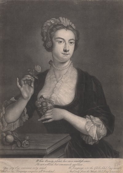 Mme Clive, quand la beauté plaide sa propre cause irrésistible,...elle ne sollicite pas, mais commande des applaudissements - John Faber the younger