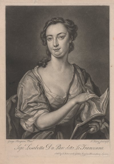 Signa Lisabetta DuParc dite La Francesina - John Faber the younger