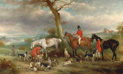 Thomas Wilkinson, M.F.H., avec les foxhounds de Hurworth - John Ferneley