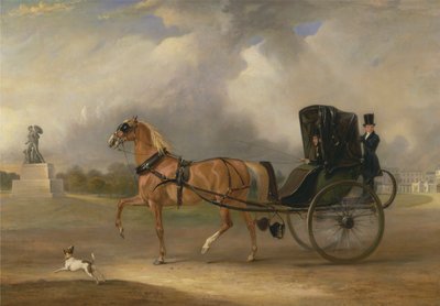 William Massey-Stanley conduisant son cabriolet à Hyde Park - John Ferneley
