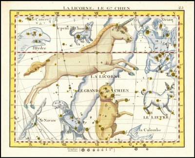 1776 - John Flamsteed - La Licorne, Le Gd. Chien (Monoceros  Canis Major) - John Flamsteed