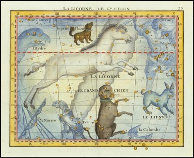 1776 - John Flamsteed - La Licorne, Le Grand Chien (Monoceros  Canis Major) - John Flamsteed
