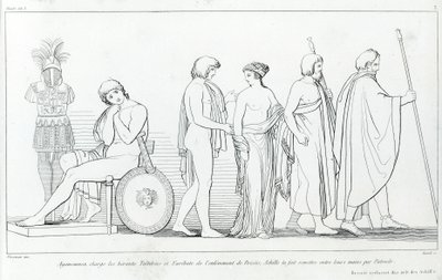 Agamemnon charge les hérauts Taltibius et Euribat de l