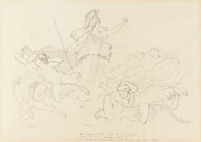 Athéna et les vents - John Flaxman