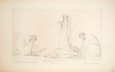 Clytemnestre et le chœur - John Flaxman