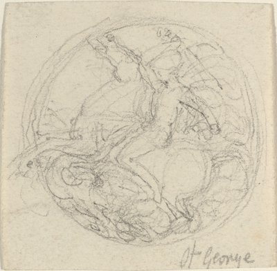 Conception pour une médaille représentant Saint Georges et le dragon - John Flaxman