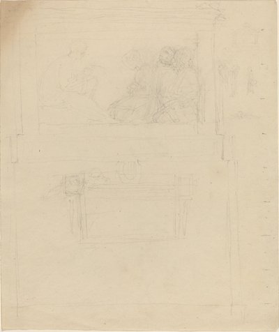 Dessins pour un monument à Sir William Jones (?) (recto et verso) - John Flaxman