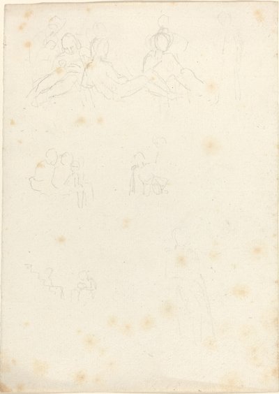 Études de figures assises et allongées - John Flaxman