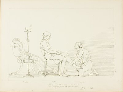 Ulysse, Pénélope et Euryclea - John Flaxman