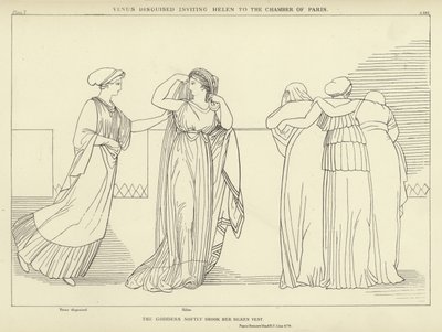 Vénus déguisée invitant Hélène à la chambre de Paris - John Flaxman