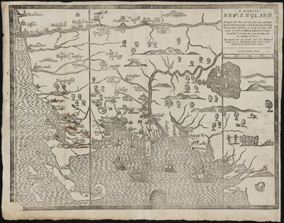 Carte de la Nouvelle-Angleterre, de : William Hubbard