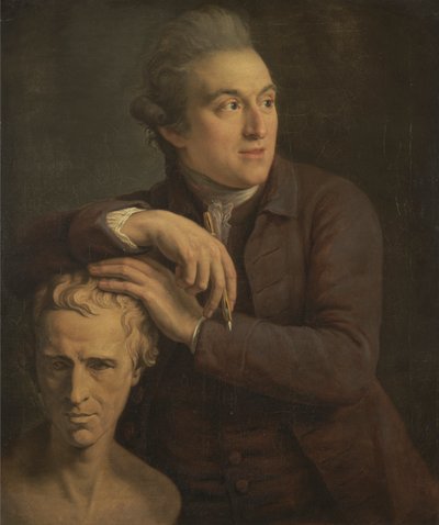 Joseph Nollekens avec son buste de Laurence Sterne - John Francis Rigaud