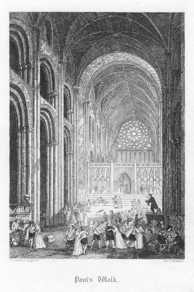 Scène de Old St Pauls par William Harrison Ainsworth, 1855 - John Franklin