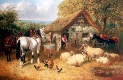Scène de cour de ferme, vers 1840-1900 - John Frederick Herring II