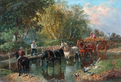 Traversée du ruisseau - John Frederick Herring Junior