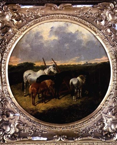 Chevaux près d