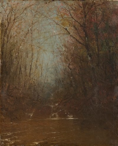 Intérieur de forêt avec ruisseau - John Frederick Kensett