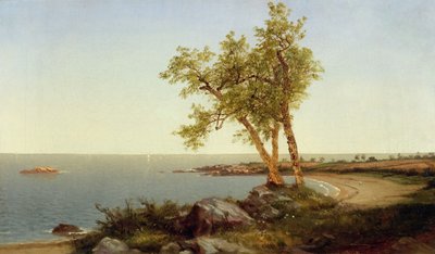 Ligne de rivage en été (huile sur toile) - John Frederick Kensett