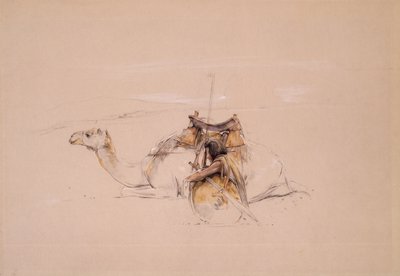 Un Arabe Bisharin près de son chameau - John Frederick Lewis
