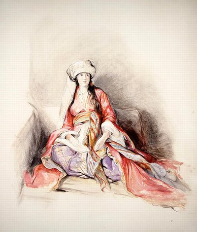 Une dame levantine en costume turc, Constantinople - John Frederick Lewis