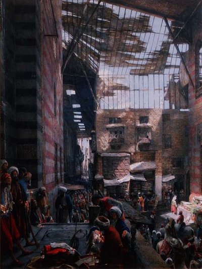 Vue de la Rue et de la Mosquée de Ghooreyah, Le Caire - John Frederick Lewis