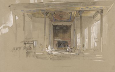 Entrée principale de la Grande Mosquée (Ulucami) Bursa, Turquie, c.1840 - John Frederick Lewis