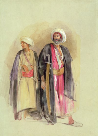 Cheikh Hussein de Gebel Tor et son fils, vers 1842-43 - John Frederick Lewis