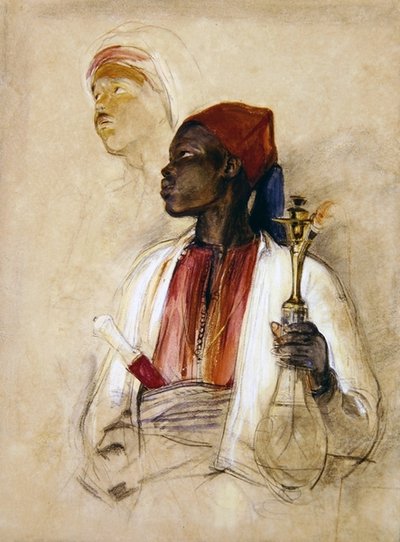 Étude pour le porteur de pipe, c.1856 - John Frederick Lewis