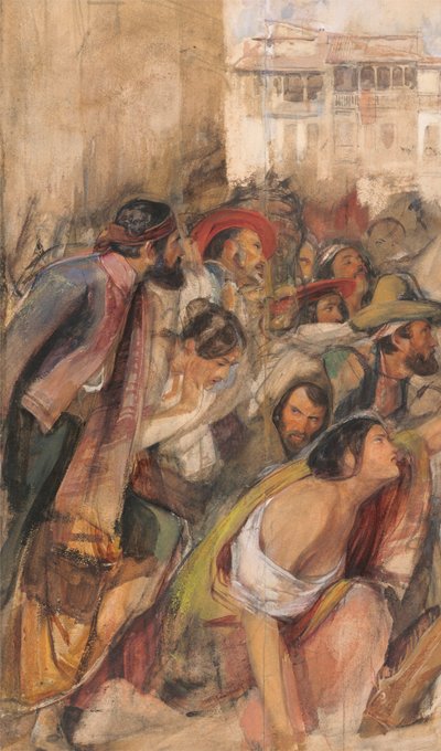 Étude pour la proclamation de Don Carlos - John Frederick Lewis