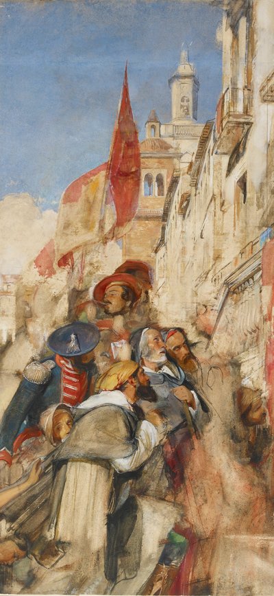 Étude pour la proclamation de Don Carlos, 1834-1838 - John Frederick Lewis