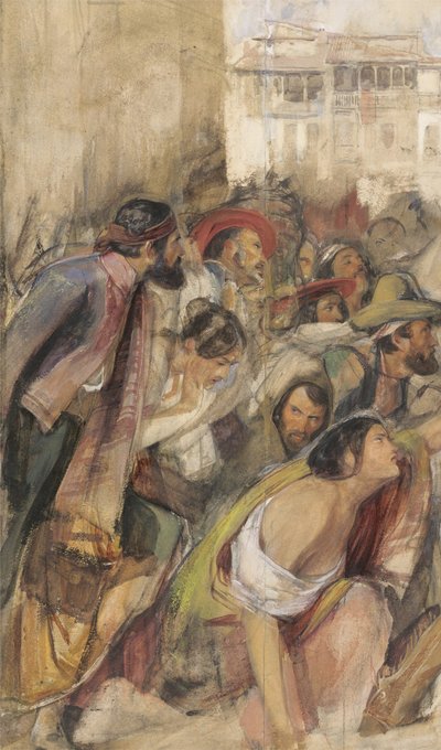 Étude pour la proclamation de Don Carlos, vers 1834-28 - John Frederick Lewis