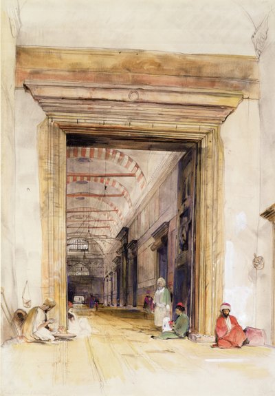 La grande porte de la mosquée de Sainte-Sophie, Constantinople - John Frederick Lewis
