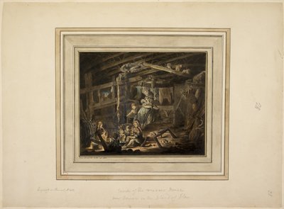 Intérieur de la maison du tisserand près de Bomore sur l