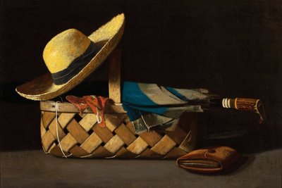 Panier de marché, chapeau et parapluie - John Frederick Peto