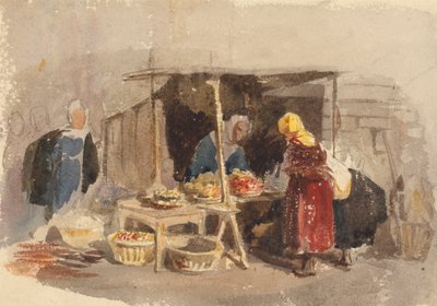 Un étal de fruits dans un marché - John Frederick Tayler