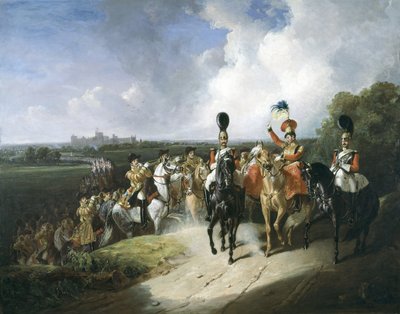Bande du deuxième régiment des Life Guards quittant Windsor, 1830 - John Frederick Tayler