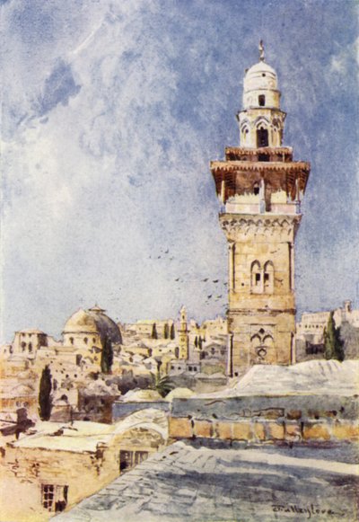 Un minaret dans le coin nord-ouest de l