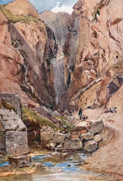 Delphes. La Gorge et la Source Castalienne - John Fulleylove